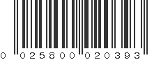 UPC 025800020393