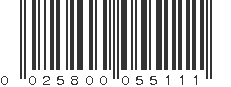 UPC 025800055111