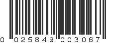 UPC 025849003067