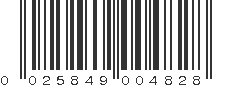 UPC 025849004828