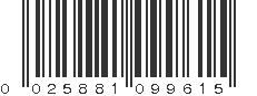 UPC 025881099615