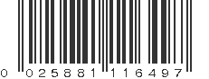 UPC 025881116497