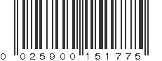 UPC 025900151775