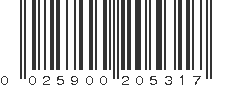 UPC 025900205317