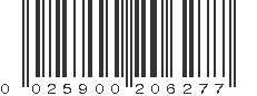 UPC 025900206277