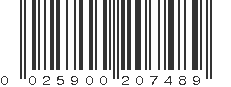 UPC 025900207489