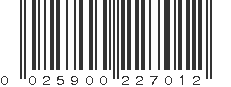 UPC 025900227012