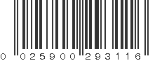 UPC 025900293116