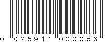 UPC 025911000086