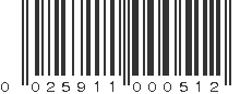 UPC 025911000512