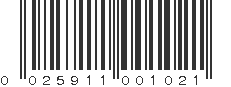 UPC 025911001021