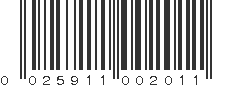 UPC 025911002011