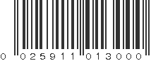 UPC 025911013000