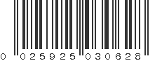 UPC 025925030628