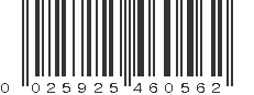 UPC 025925460562