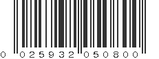 UPC 025932050800