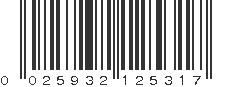 UPC 025932125317