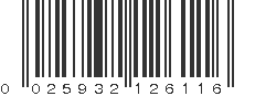 UPC 025932126116