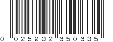 UPC 025932650635