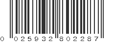 UPC 025932802287