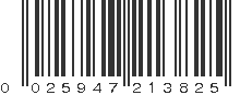 UPC 025947213825