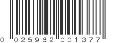 UPC 025962001377