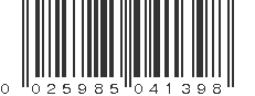 UPC 025985041398