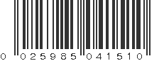 UPC 025985041510