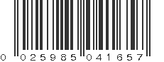 UPC 025985041657