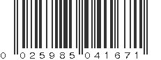 UPC 025985041671