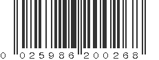 UPC 025986200268