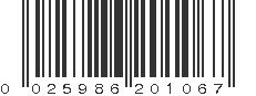 UPC 025986201067