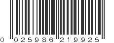 UPC 025986219925