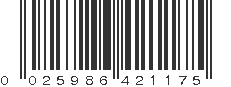 UPC 025986421175