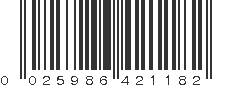 UPC 025986421182