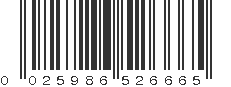 UPC 025986526665