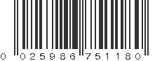 UPC 025986751180