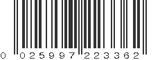 UPC 025997223362