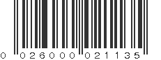 UPC 026000021135