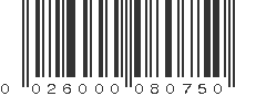 UPC 026000080750