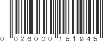 UPC 026000181945