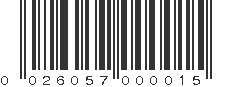 UPC 026057000015