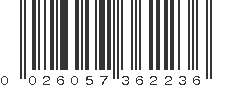 UPC 026057362236