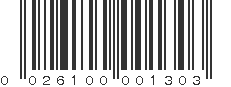 UPC 026100001303