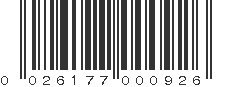 UPC 026177000926