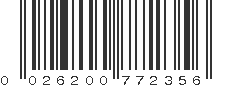 UPC 026200772356