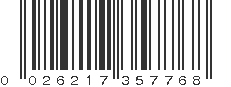 UPC 026217357768