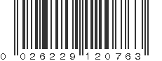 UPC 026229120763