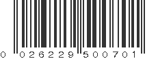 UPC 026229500701