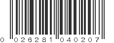 UPC 026281040207